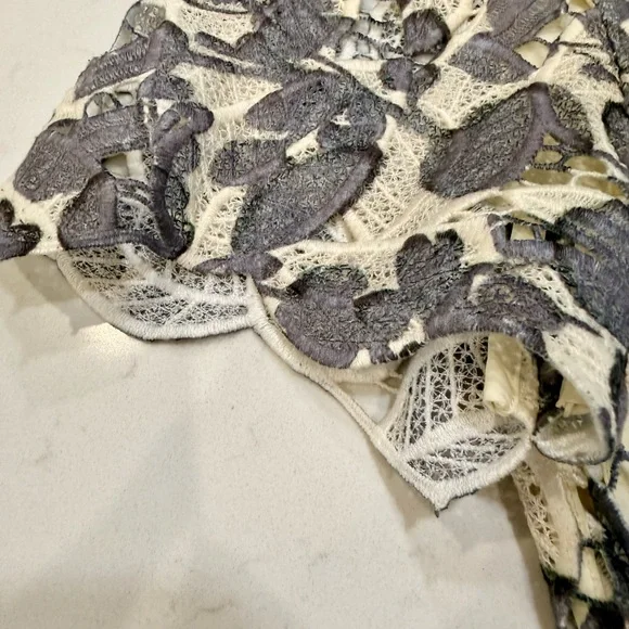 EUC Tory Burch Ian Guipure Lace Top – Size 10 - Picture 5 of 10